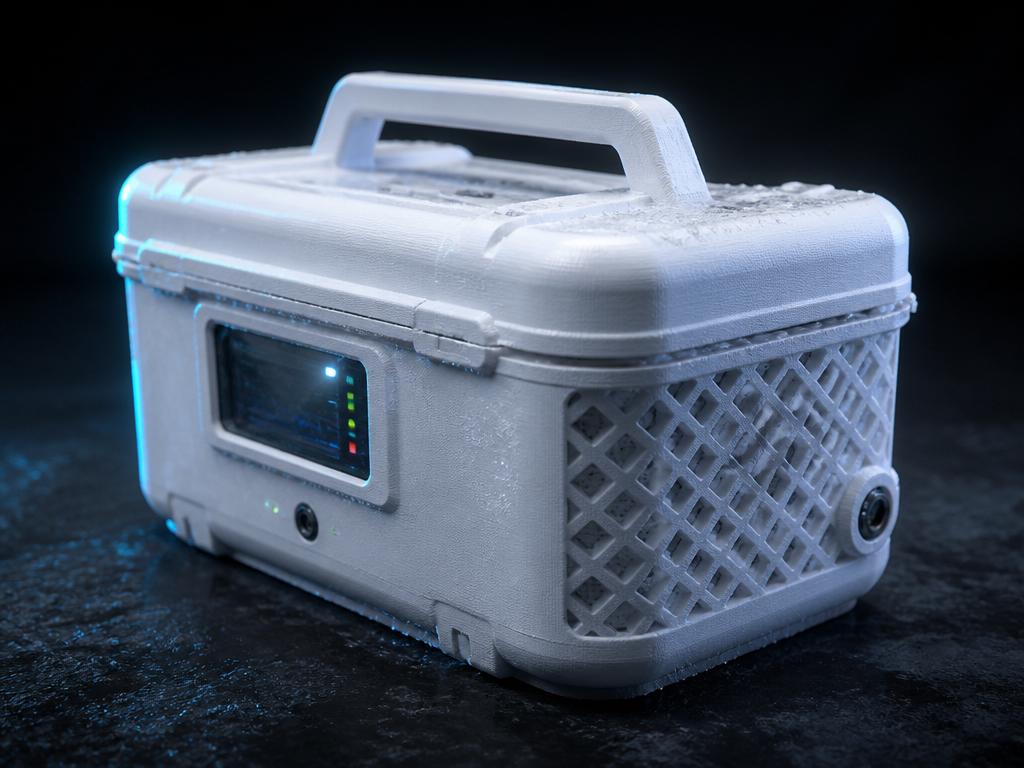 CryoTag — 3D-printed cold-chain logger shell render